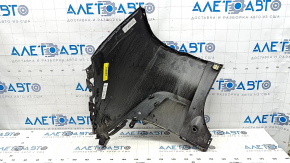 Rear right bumper, bare, for Ford Escape MK4 20-24, for parking, red, dented, scratched, scuffed, cracked, cracked mounts, broken and chipped mounts