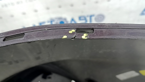 Left rear bumper, bare, for Ford Escape MK4 2020, for parking, red, dented, scratched, scuffed, cracked, cracked mounts