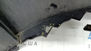 Left rear bumper, bare, for Ford Escape MK4 2020, for parking, red, dented, scratched, scuffed, cracked, cracked mounts