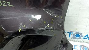 Left rear bumper, bare, for Ford Escape MK4 2020, for parking, red, dented, scratched, scuffed, cracked, cracked mounts