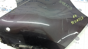 Rear right bumper, bare, for Ford Escape MK4 20-24, for parking, red, dented, scratched, scuffed, cracked, cracked mounts, broken and chipped mounts