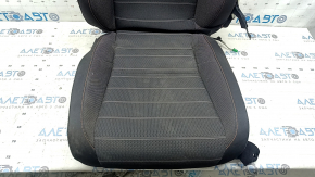 Heated driver's seat cover for a Honda CRV 23-25, black fabric with orange stitching, Sport, dry-cleanable, dented
