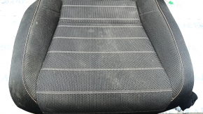 Heated driver's seat cover for a Honda CRV 23-25, black fabric with orange stitching, Sport, dry-cleanable, dented