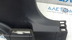 Nissan Rogue 21-24 black center pillar trim, lower right, S US built, with plug, scratches