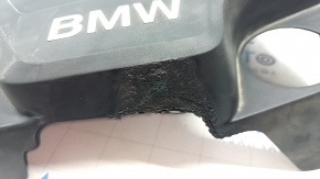 BMW X5 F15 16-18 plug-in engine cover, broken fasteners, melted