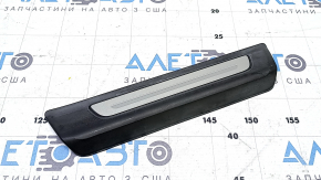 Rear right outer door sill trim for Audi Q7 16-25, black with chrome, worn