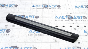 Front right outer door sill trim for Audi Q7 16-25, black with chrome, worn