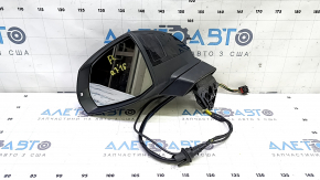 Left side mirror assembly for Audi Q7 16-19, 15+4 pins, heated, auto-folding, turn signal, auto-dimming, camera, BSM, black