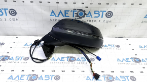 Left side mirror assembly for Audi Q7 16-19, 15+4 pins, heated, auto-folding, turn signal, auto-dimming, camera, BSM, black
