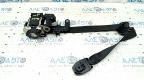 Passenger seat belt with tensioner for BMW 3 G20 19-24 black, REMA, dry-cleanable, soot-colored