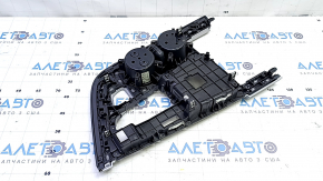 Audi Q7 16-19 center console trim in aluminum with cup holders and chrome trim