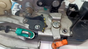09-14 Dodge Challenger front left door lock type 2, missing element, broken cable mount