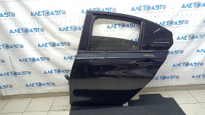 Rear left door assembly BMW 3 G20 19-24 keyless, black 475, moldings black gloss, scratches