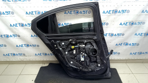 Rear left door assembly BMW 3 G20 19-24 keyless, black 475, moldings black gloss, scratches