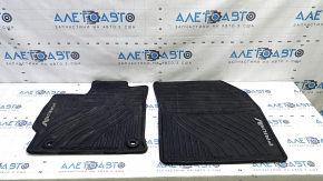 Set of floor mats for Toyota Prius V 12-17, black rubber
