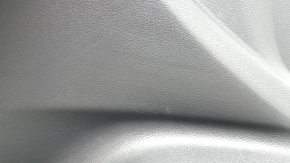 Front left door panel for Nissan Rogue 21-22, black S US built, with gray cloth insert, leather armrest, brown top, with handle, scuffs