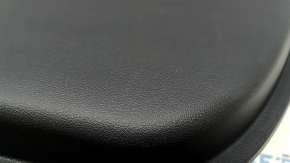Front right door panel for Nissan Rogue 21-22, black S US built, with gray cloth insert, leather armrest, brown top, with handle, scratches, abrasions