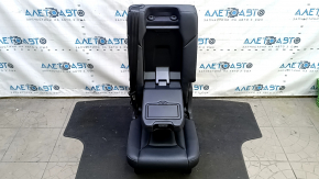 Rear seats, 2nd row, center, Audi Q7 16-19, black leather, with belt