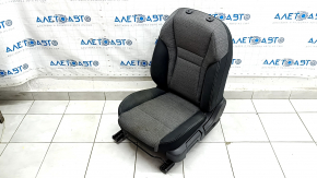 Nissan Rogue 21-22 driver's seat without airbag, mechanical, black and gray cloth, US built, wrinkled, dry cleanable