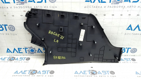 Left center console trim for Nissan Rogue 21-24, black, scratches, worn