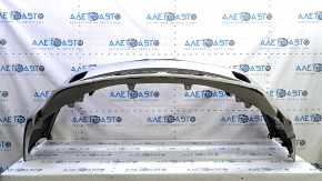 Bare front bumper for Toyota Prius 50 19-22 with parking sensors and PMA, silver, cracked, broken fasteners, scratches