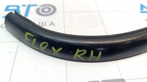 Rear window molding, center right, Ford Flex 09-19, black, worn, bent edge