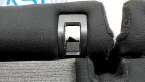 Rear seat cushion, 2nd row, Nissan Rogue 21-22, black and gray cloth, US built, no pads, dented, scratches on plastic
