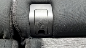 Rear seat cushion, 2nd row, Nissan Rogue 21-22, black and gray cloth, US built, no pads, dented, scratches on plastic