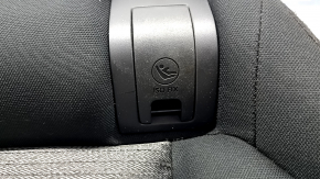 Rear seat cushion, 2nd row, Nissan Rogue 21-22, black and gray cloth, US built, no pads, dented, scratches on plastic