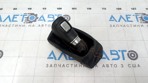 Honda CRV 23-25 HEV gear knob, black leather with orange stitching, with cover, scratches