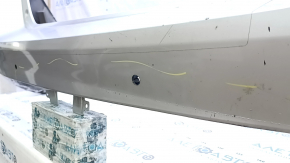 Bare rear bumper for Toyota Prius 50 19-22 with parking sensors and PMA, silver, scratches, dented, cracked