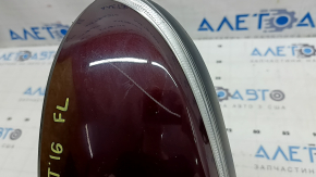 Left side mirror assembly for Kia Optima 16-18, 5 pins, turn signal, burgundy, scratches
