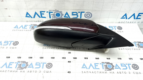 Right side mirror assembly for Kia Optima 16-18, 5 pins, turn signal, burgundy, scratches