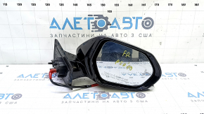 Right side mirror assembly for Toyota Prius 50 16-20, 6 pins, BSM, silver, glued