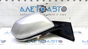 Right side mirror assembly for Toyota Prius 50 16-20, 6 pins, BSM, silver, glued