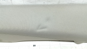 Left side bolster for the 2nd row of seats, Kia Optima 2016-2018, beige fabric, wrinkled, needs cleaning
