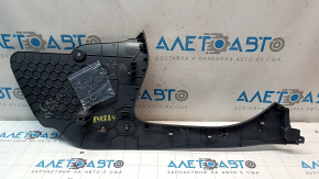 Right front center console side trim for Chevrolet Bolt 17-21, dark gray, scratches, broken fasteners