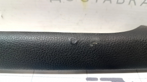 Left side center console trim for Ford Fusion mk5 13-16, upper, black leather, dents