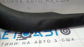 Left side center console trim for Ford Fusion mk5 13-16, upper, black leather, dents