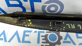 Kia Optima 16-20 rear left window molding, chrome, broken fasteners, scratches