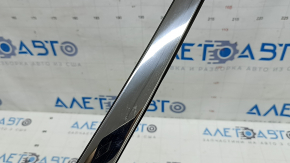 Kia Optima 16-20 rear left window molding, chrome, broken fasteners, scratches