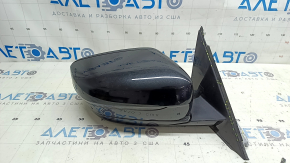 Right side mirror assembly BMW 3 G20 19-24, 5 pins, turn signal, heated, BSM, Shadow-Line, black, dried out seal