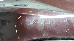 Kia Optima 16-18 USA built bare front bumper, burgundy, broken fasteners, dents, scratches