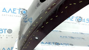 Kia Optima 16-18 USA built bare front bumper, burgundy, broken fasteners, dents, scratches