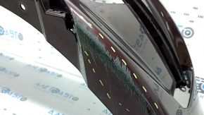 Kia Optima 16-18 USA built bare front bumper, burgundy, broken fasteners, dents, scratches