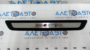 Front right outer door sill trim for BMW 3 G20 19-24, chrome, M lettering, scratches