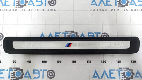 Front left outer door sill trim for BMW 3 G20 19-24, chrome, M lettering, scratches