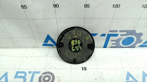 The BMW 3 G20 19-24 trunk lid logo emblem is dented.
