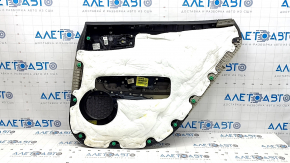 Rear left door panel for Kia Optima 16-18, black with beige leather insert, leather armrest, graphite trim, with handle