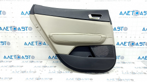 Rear left door panel for Kia Optima 16-18, black with beige leather insert, leather armrest, graphite trim, with handle